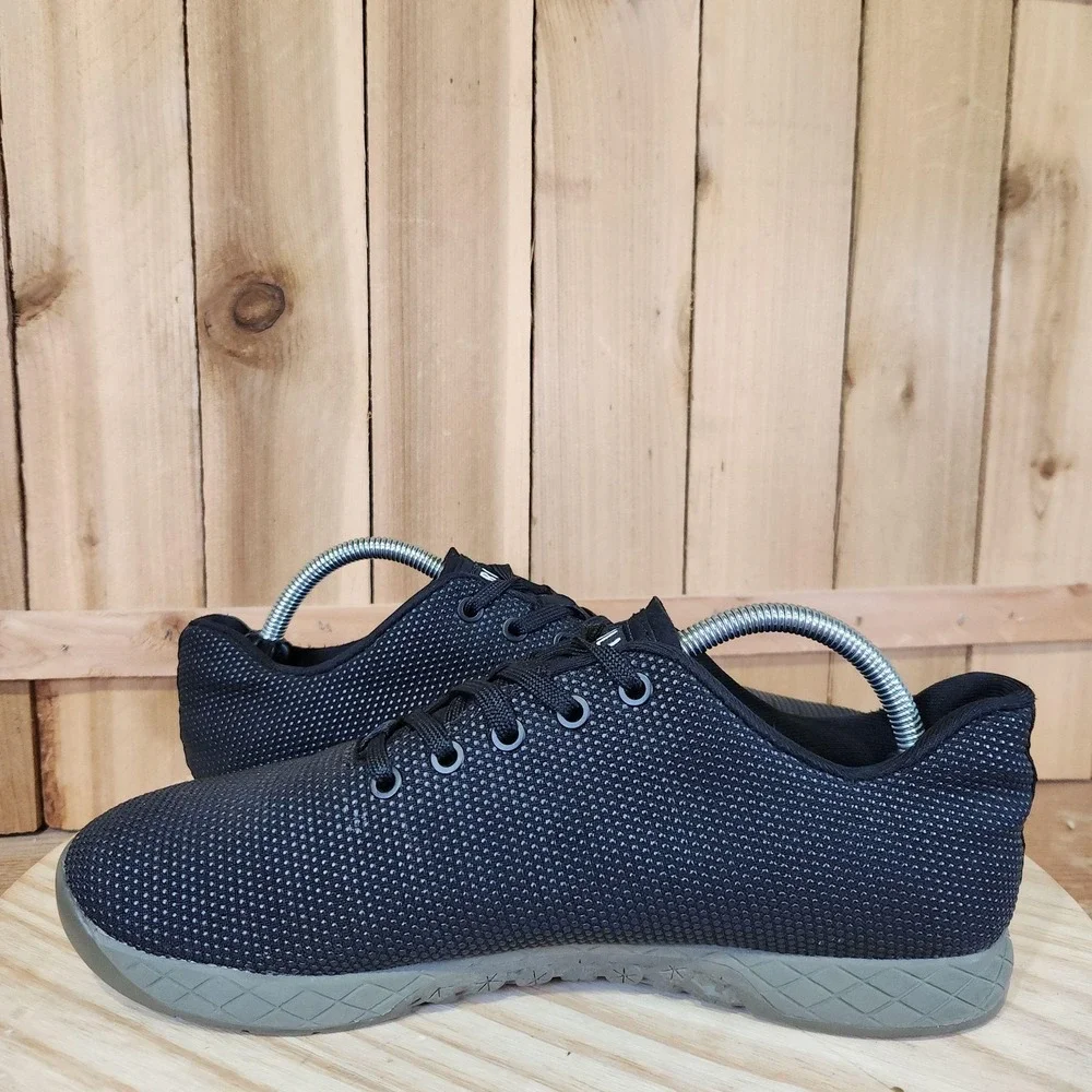 NOBULL Trainer Shoes Mens 10 Black Gray Low Top Gym Training Athletic Sneakers